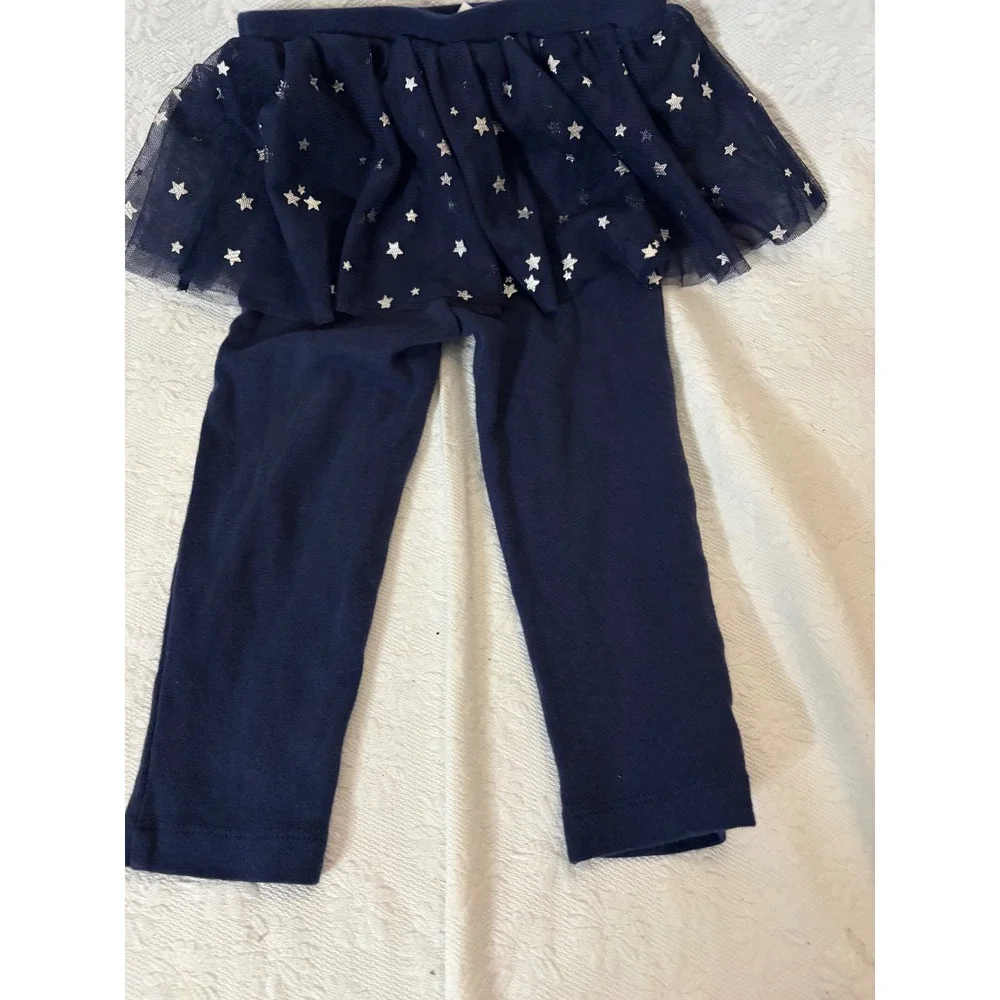Carters Navy Blue Star Whimsical & CelestialTutu Skirted Skeggings 18M